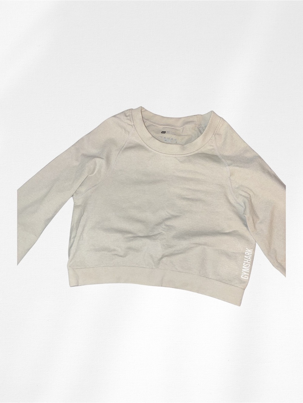 Gymshark Women’s Cream Scoop Crewneck Long Sleeve Crop Top